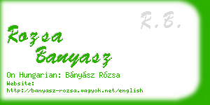 rozsa banyasz business card